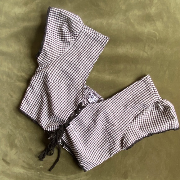 gia gingham Bardot top - Picture 3 of 5